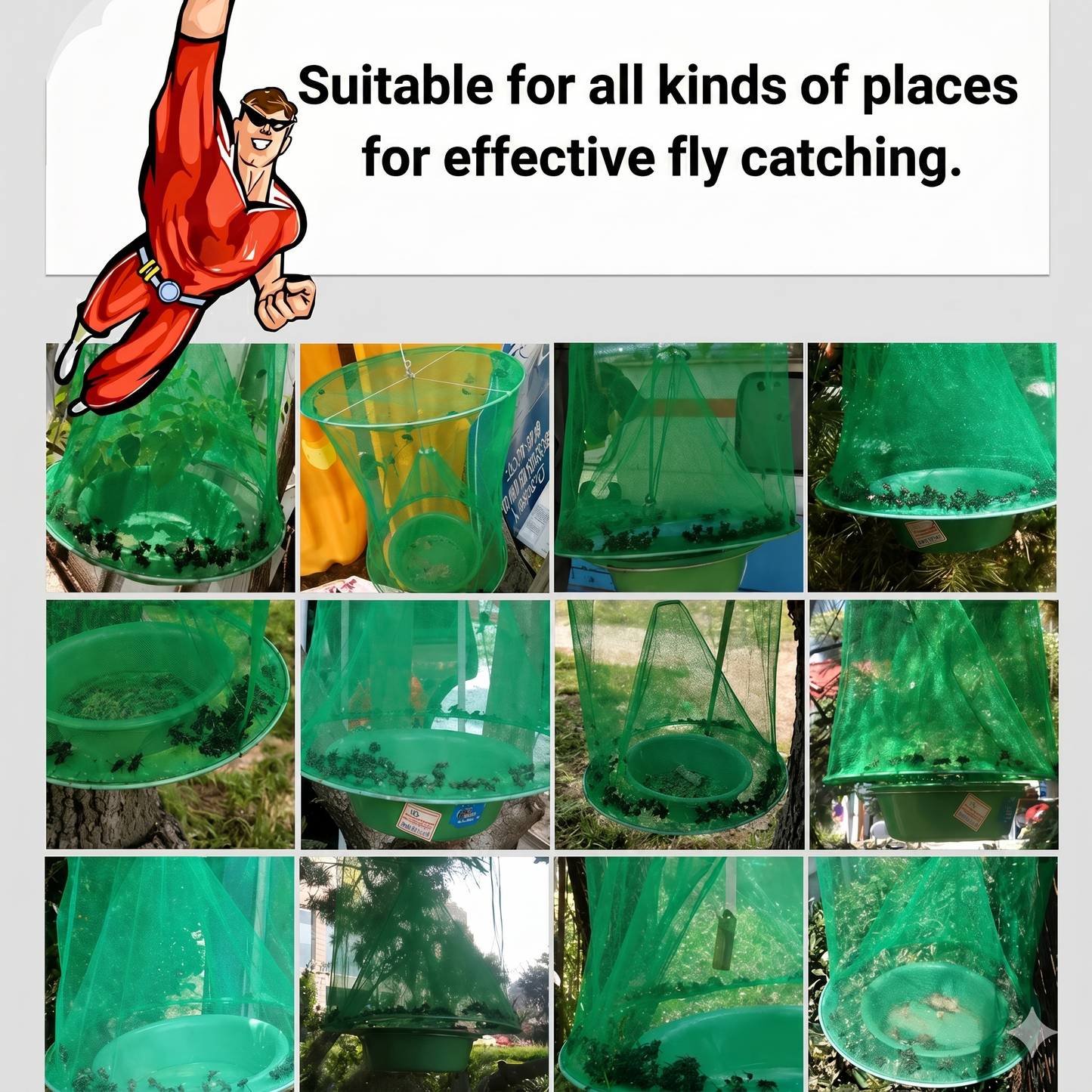 Reusable outdoor fly trap