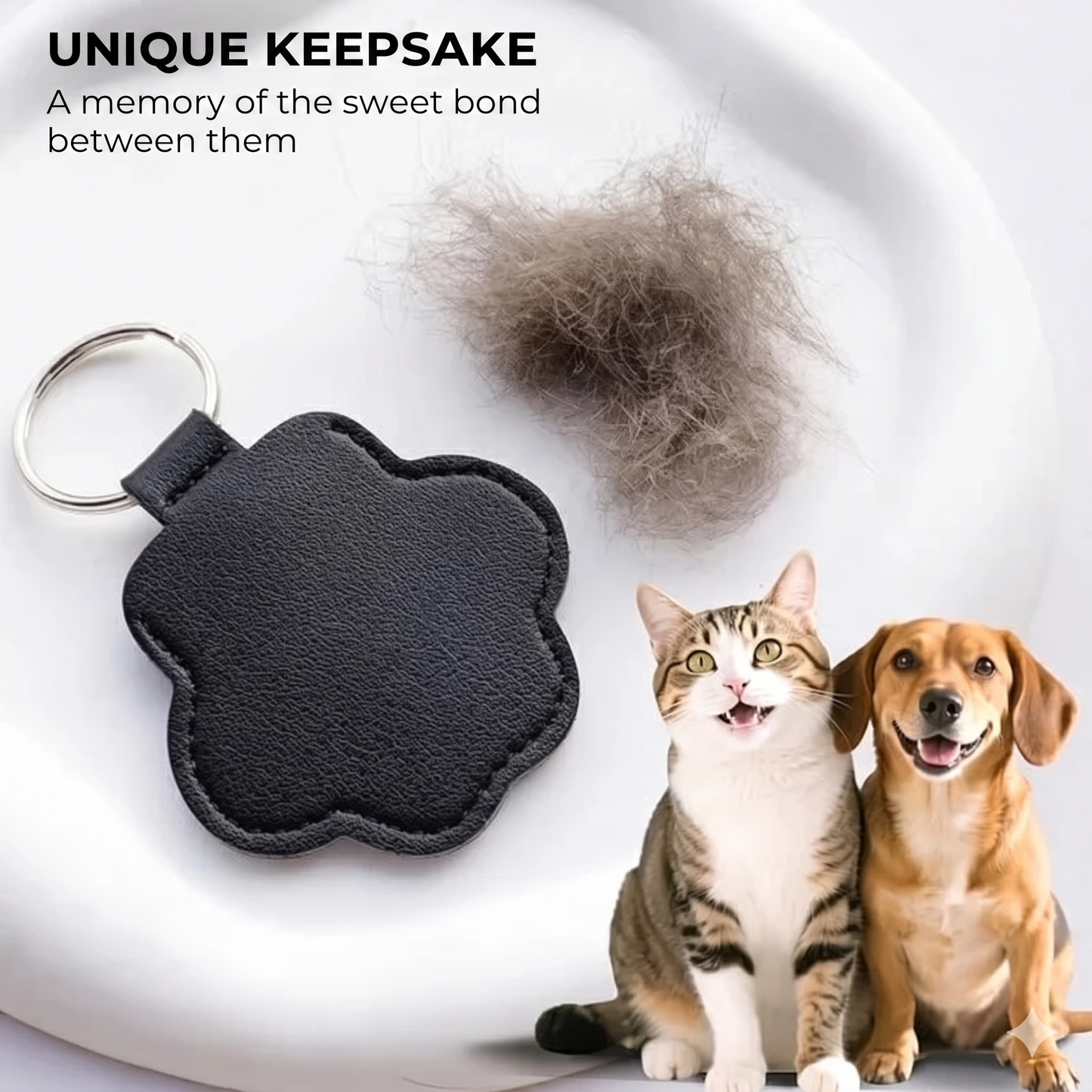Pet memorial keychain