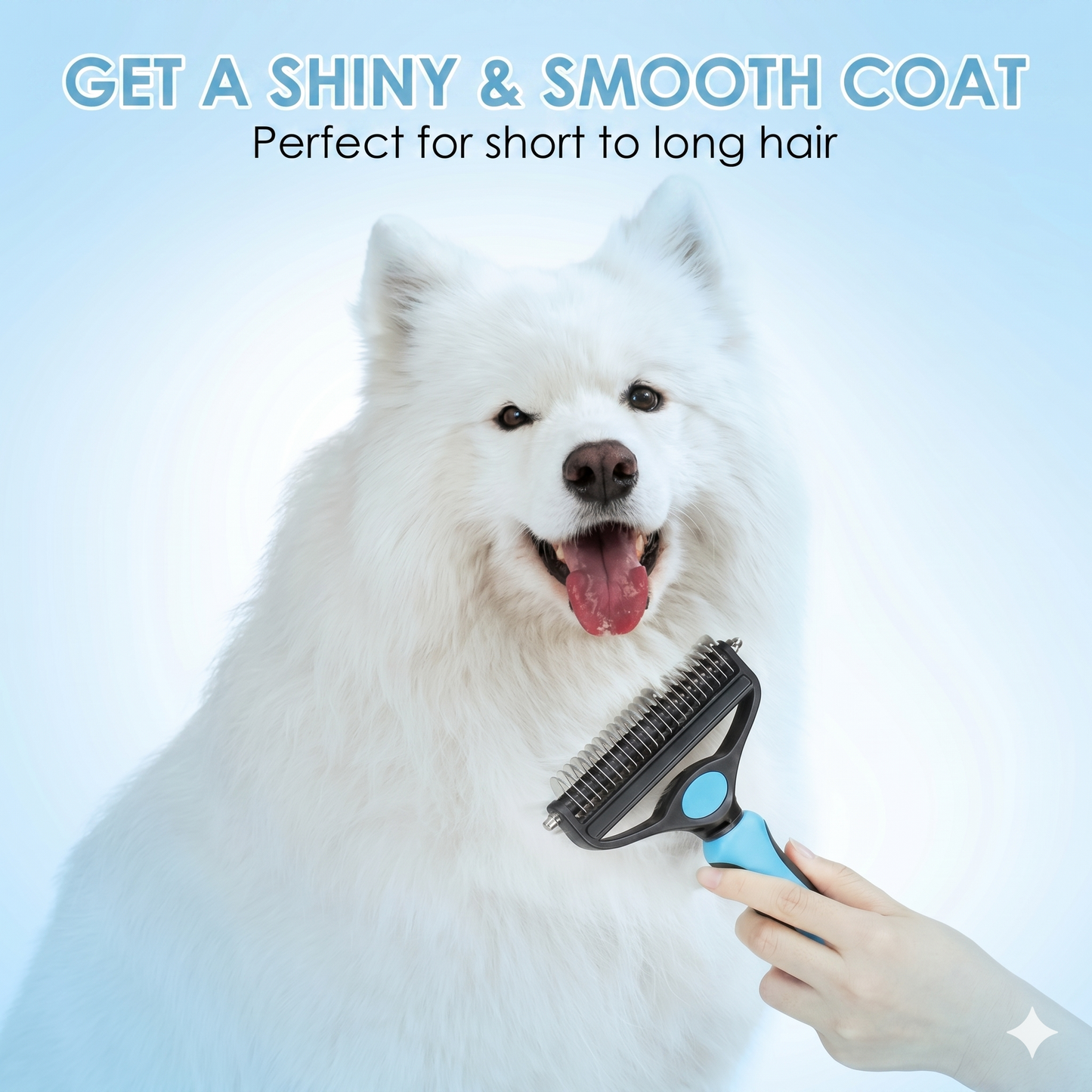 Double-sided pet hair removal brush