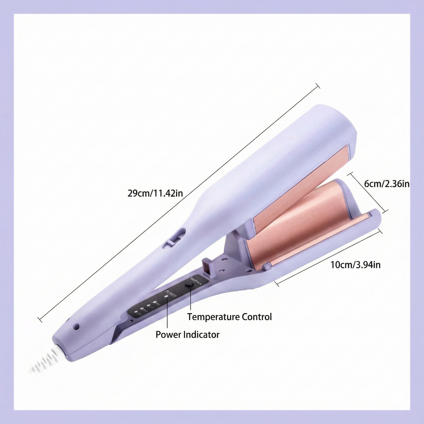 V-shaped wave curling iron