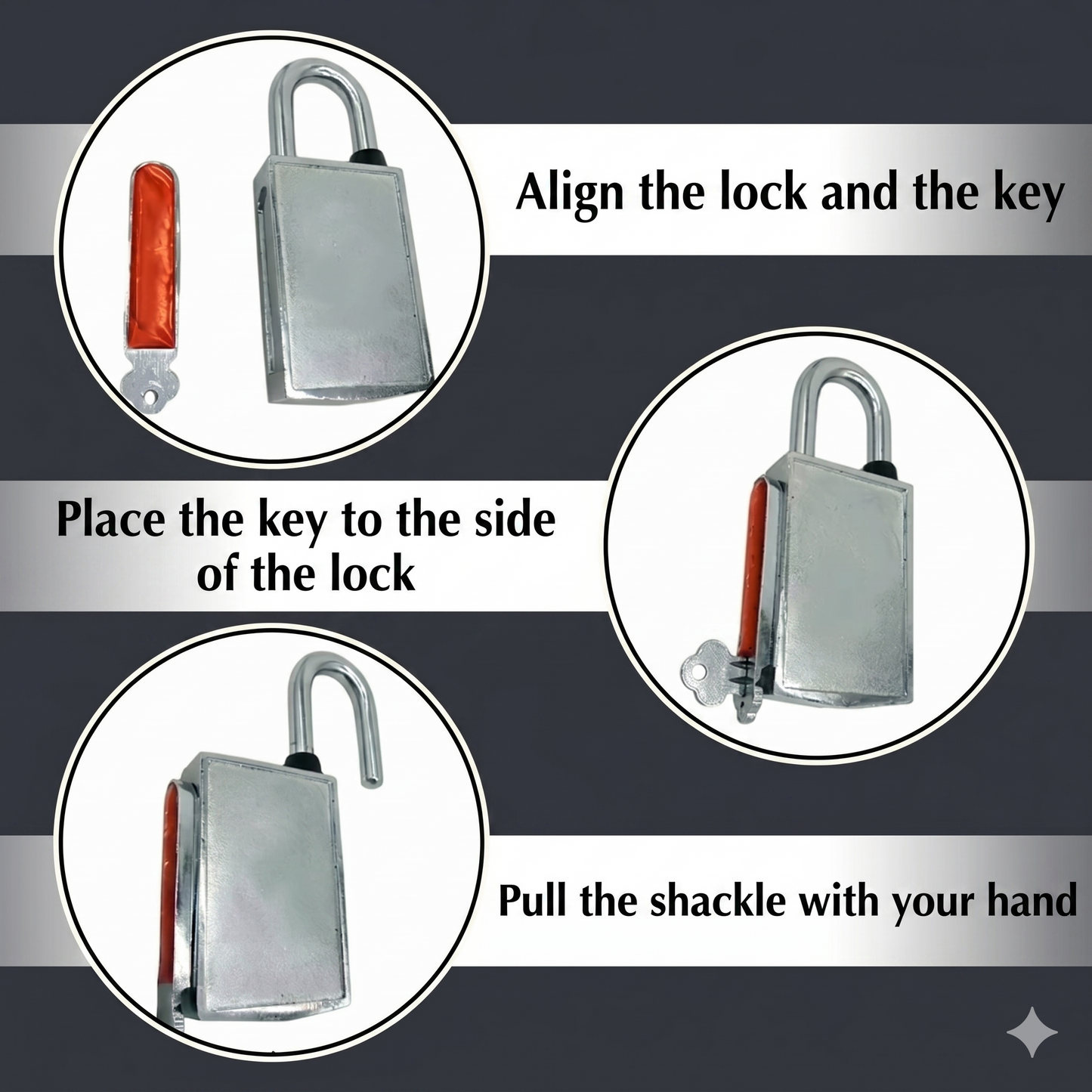 Waterproof magnetic padlock with magnetic strip