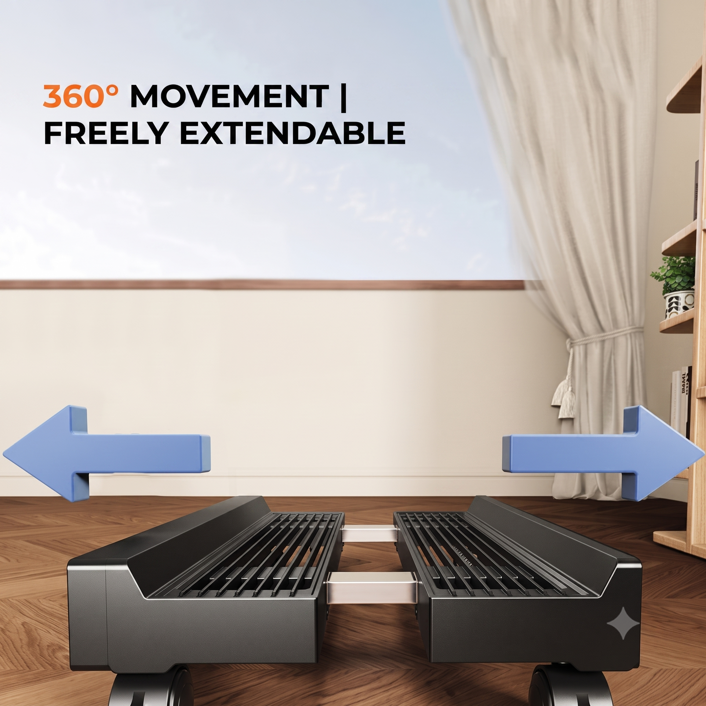 Adjustable computer stand on wheels