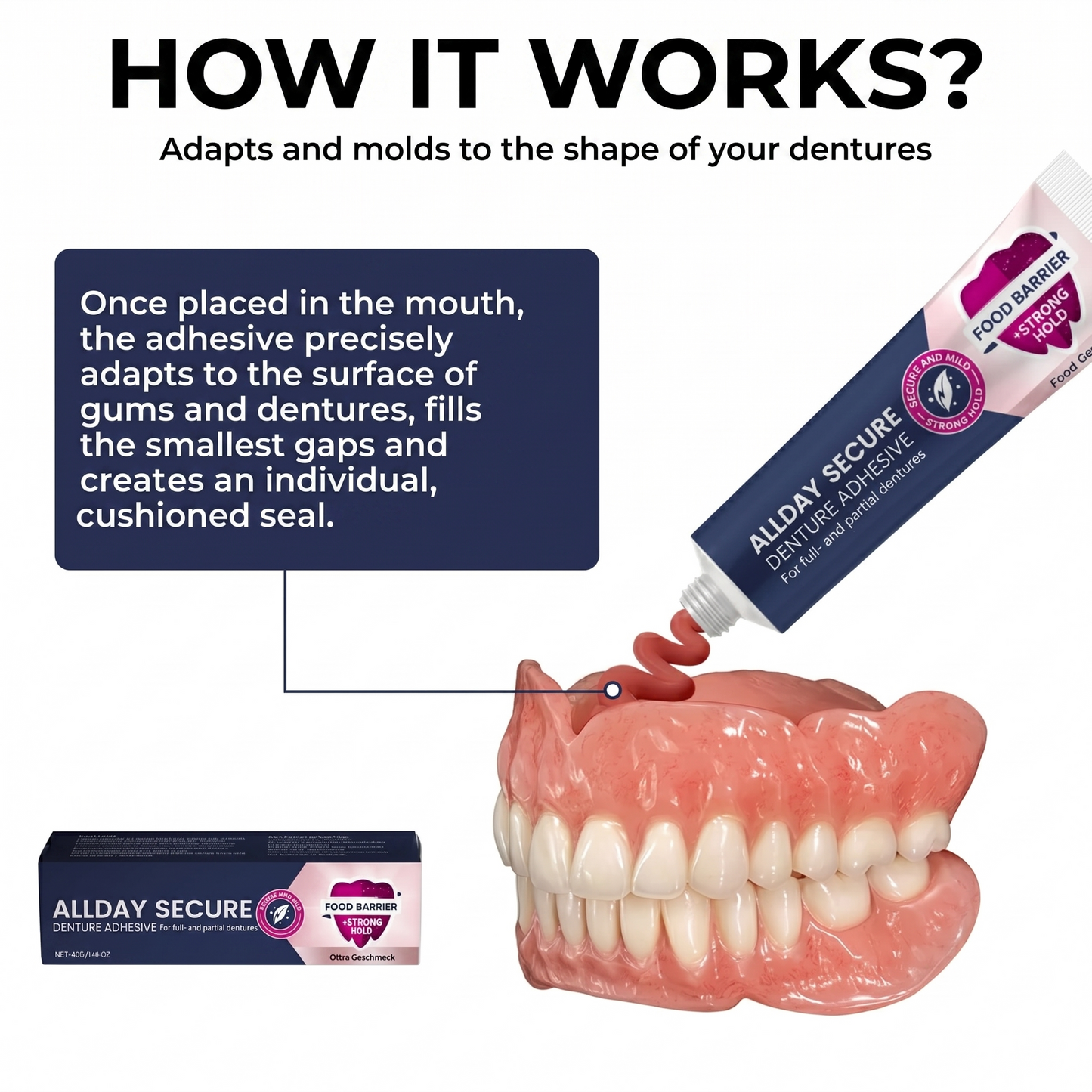 Allday Secure – strong denture adhesive