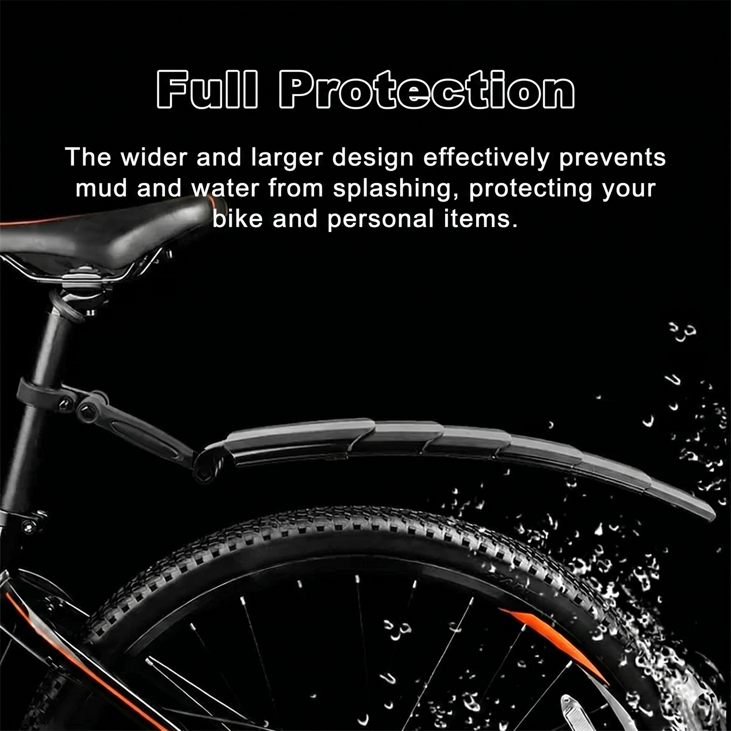 Retractable and adjustable fender set for bicycles