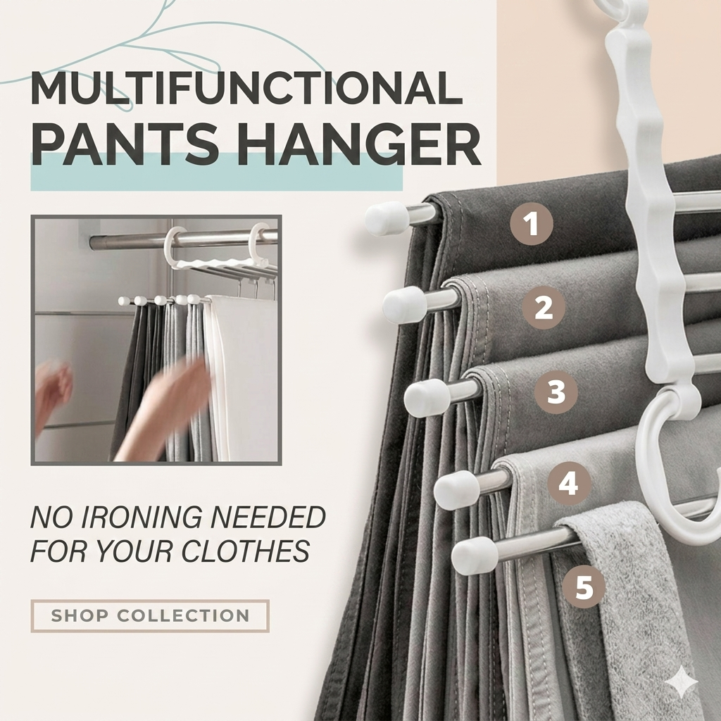Multifunctional pants rack