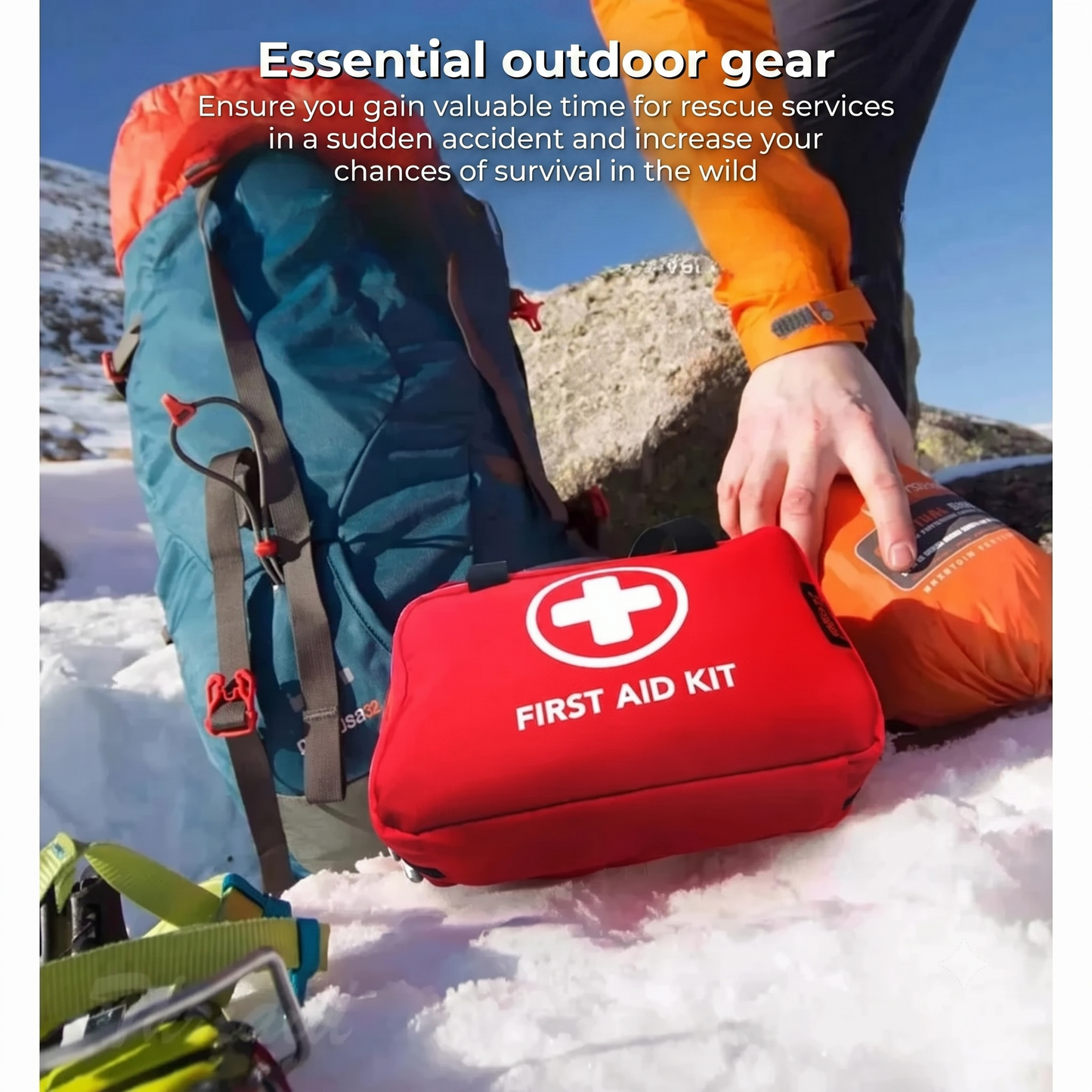 First aid emergency kit (173 pieces)