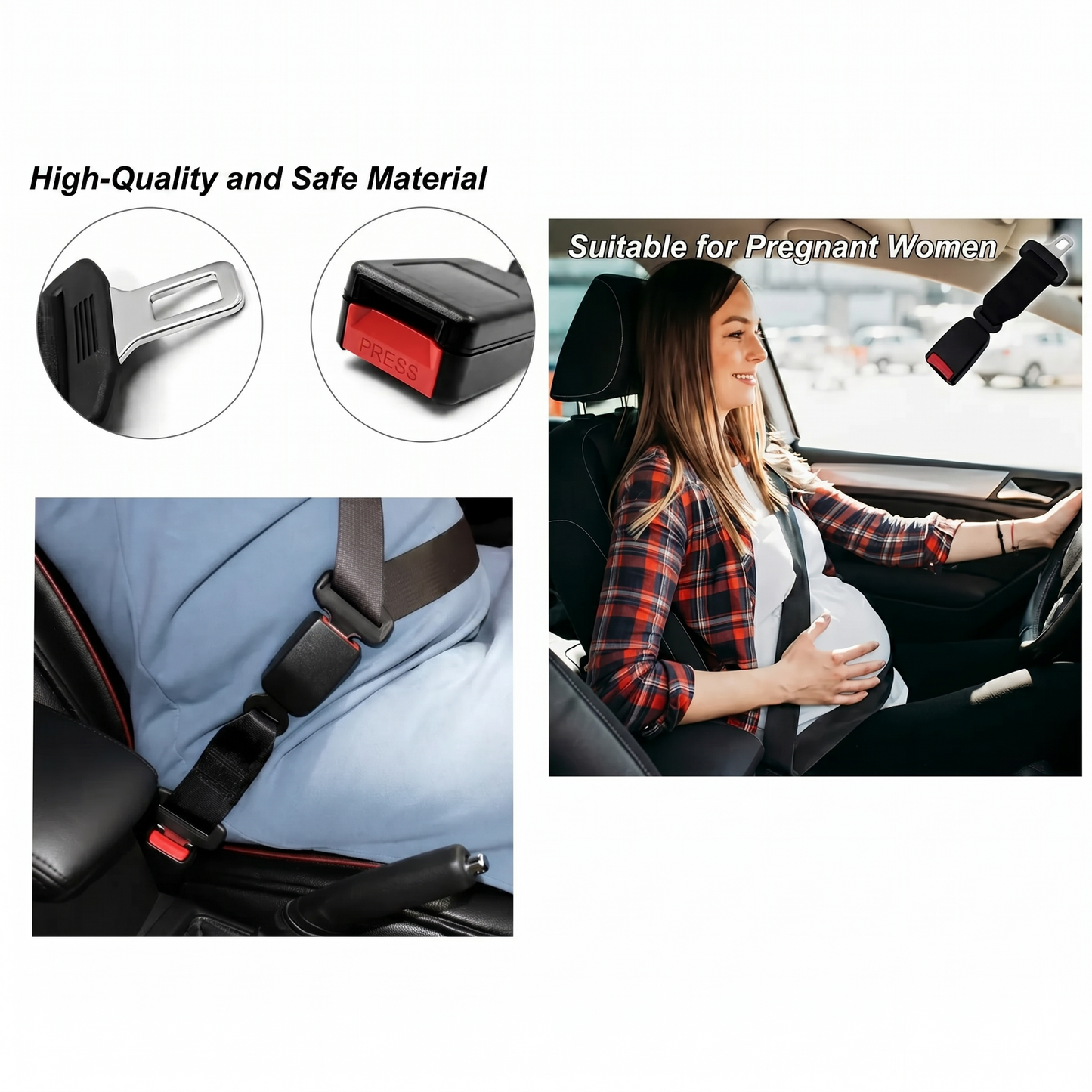 Universal car seat belt extender