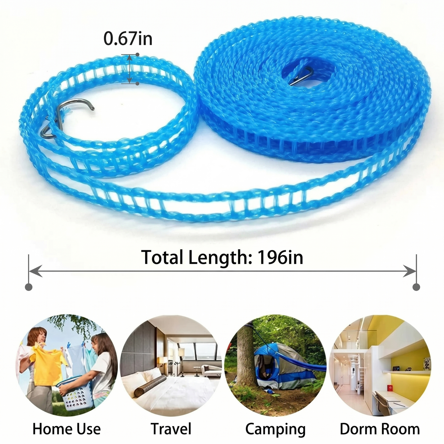 Portable clothesline – clamps anywhere