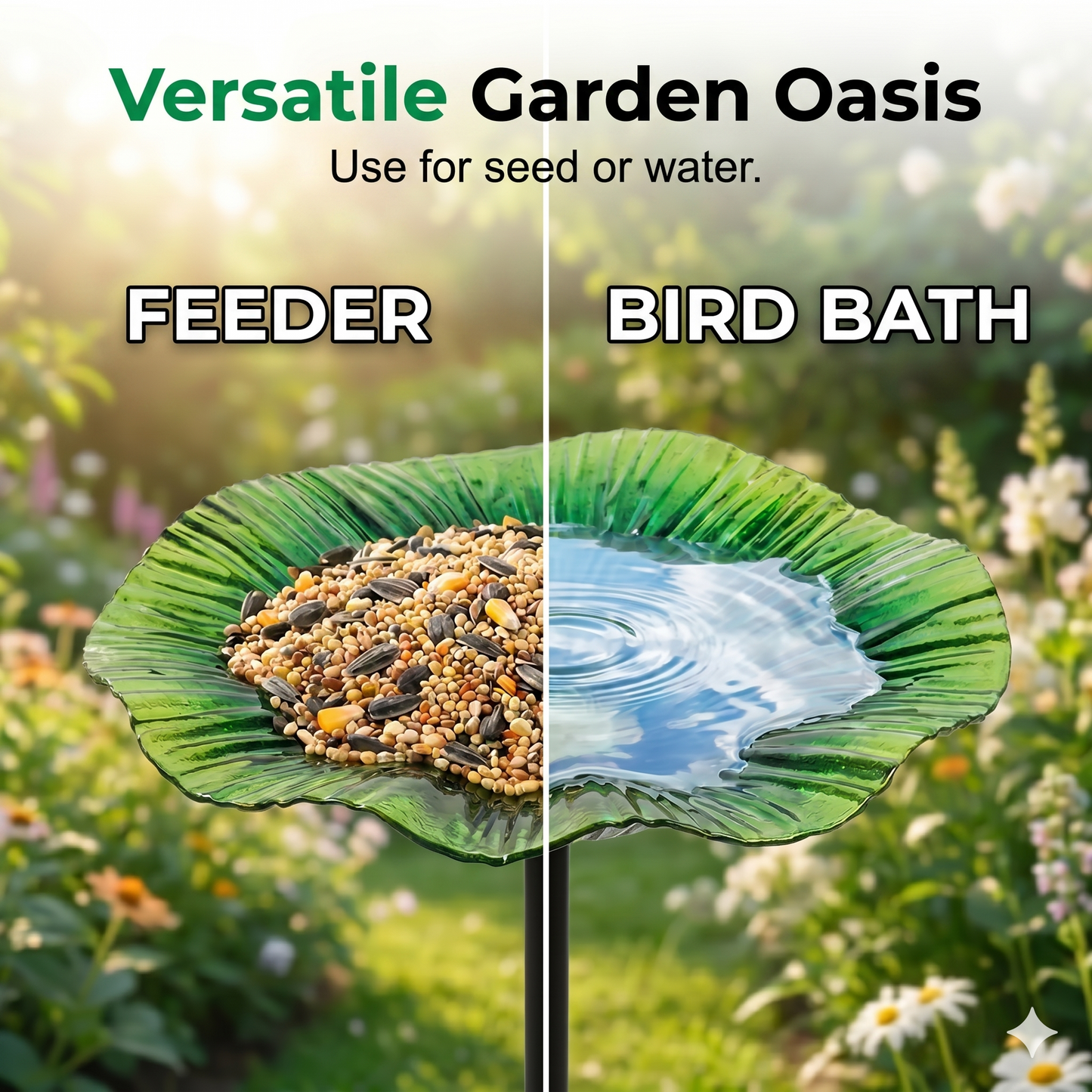 Colorful bird feeder for the garden