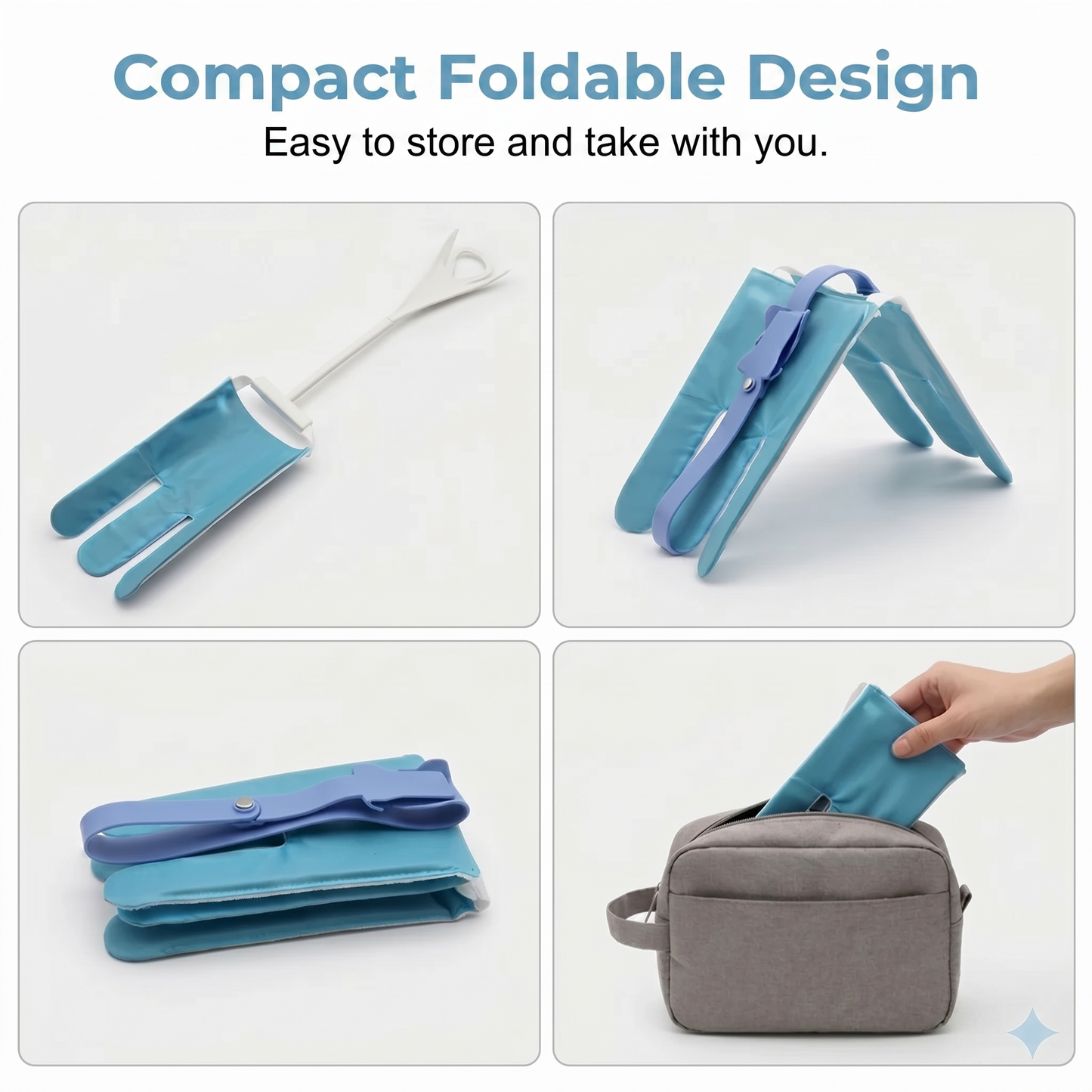No-bend sock aid with pull loops