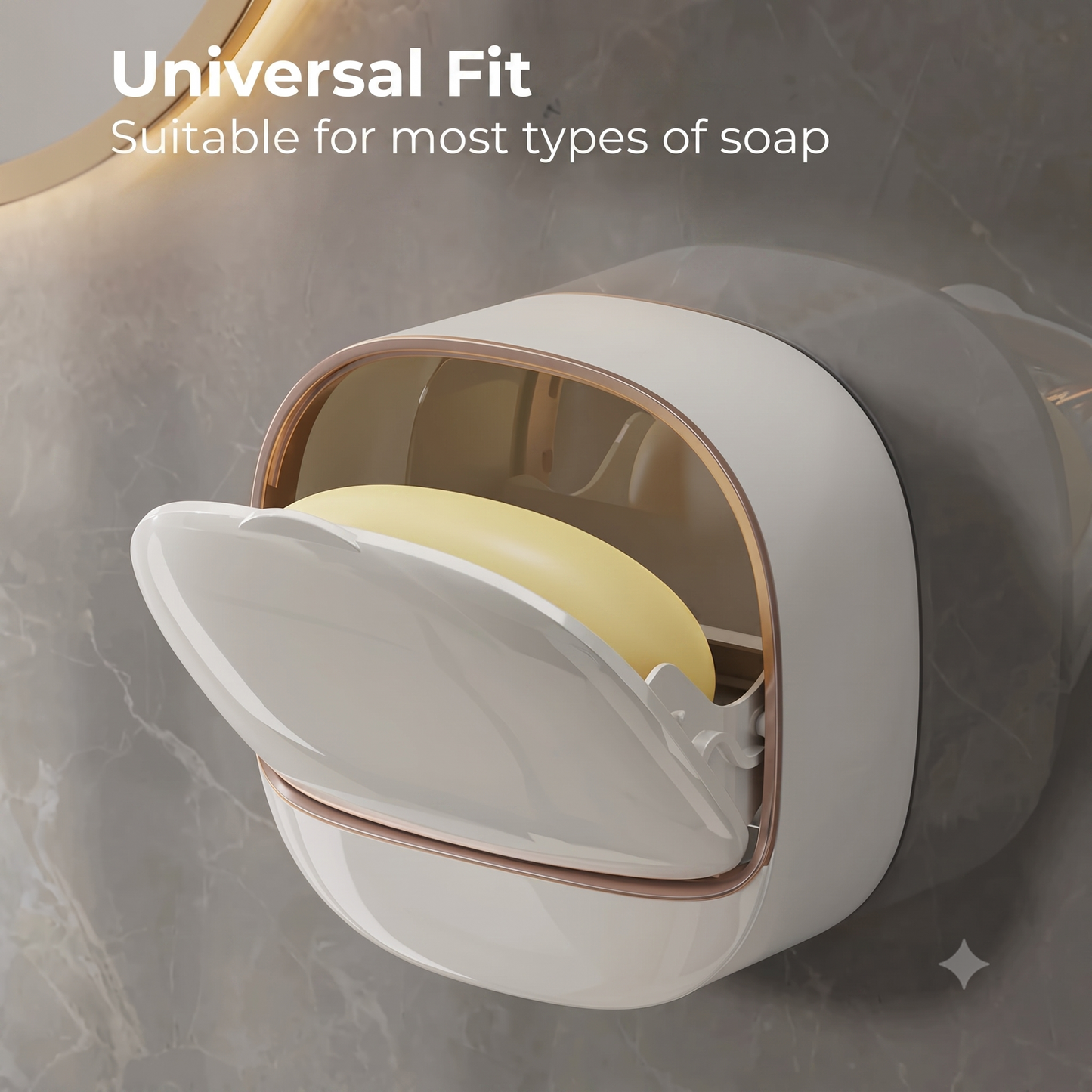 Waterproof wall-mounted soap holder
