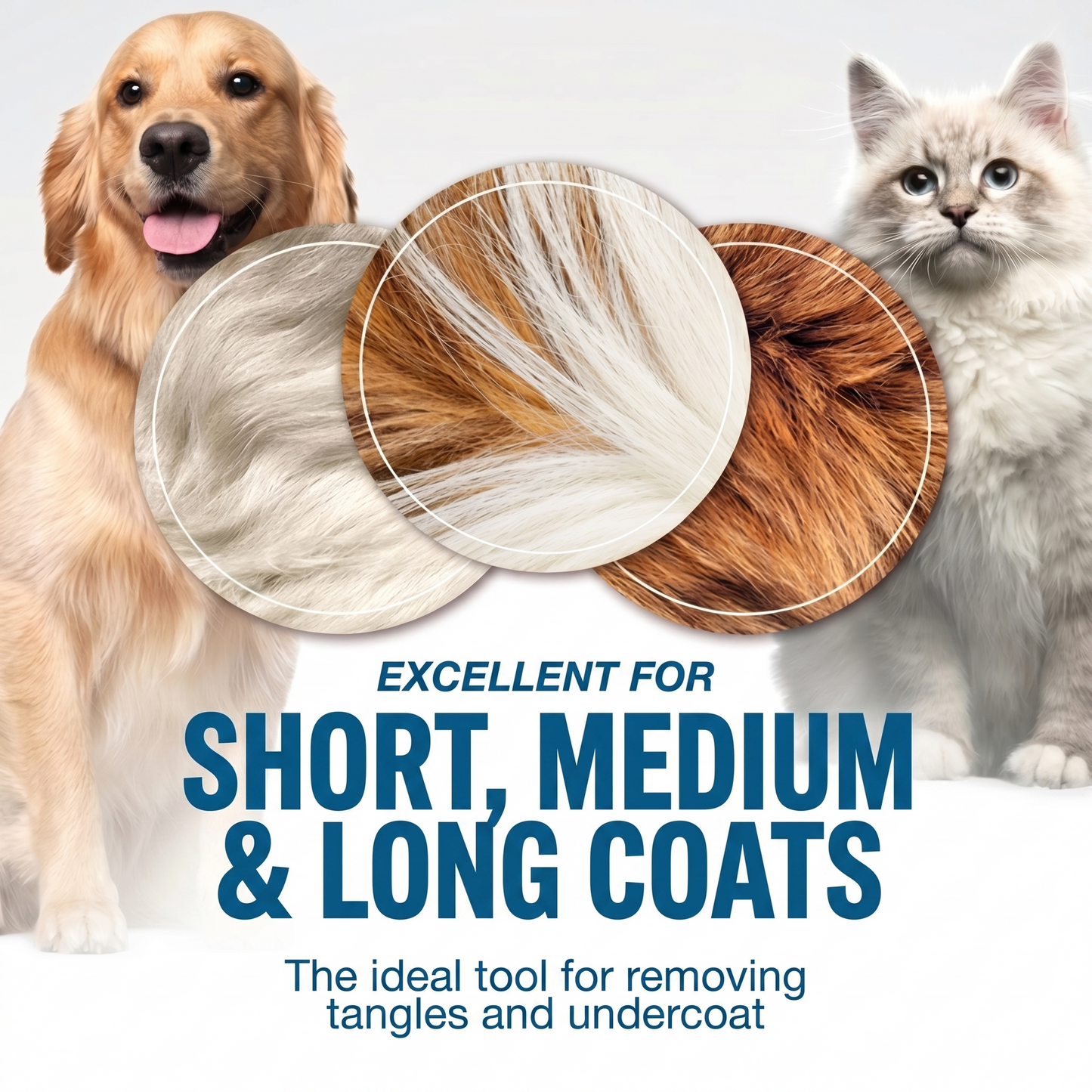 Double-sided pet hair removal brush