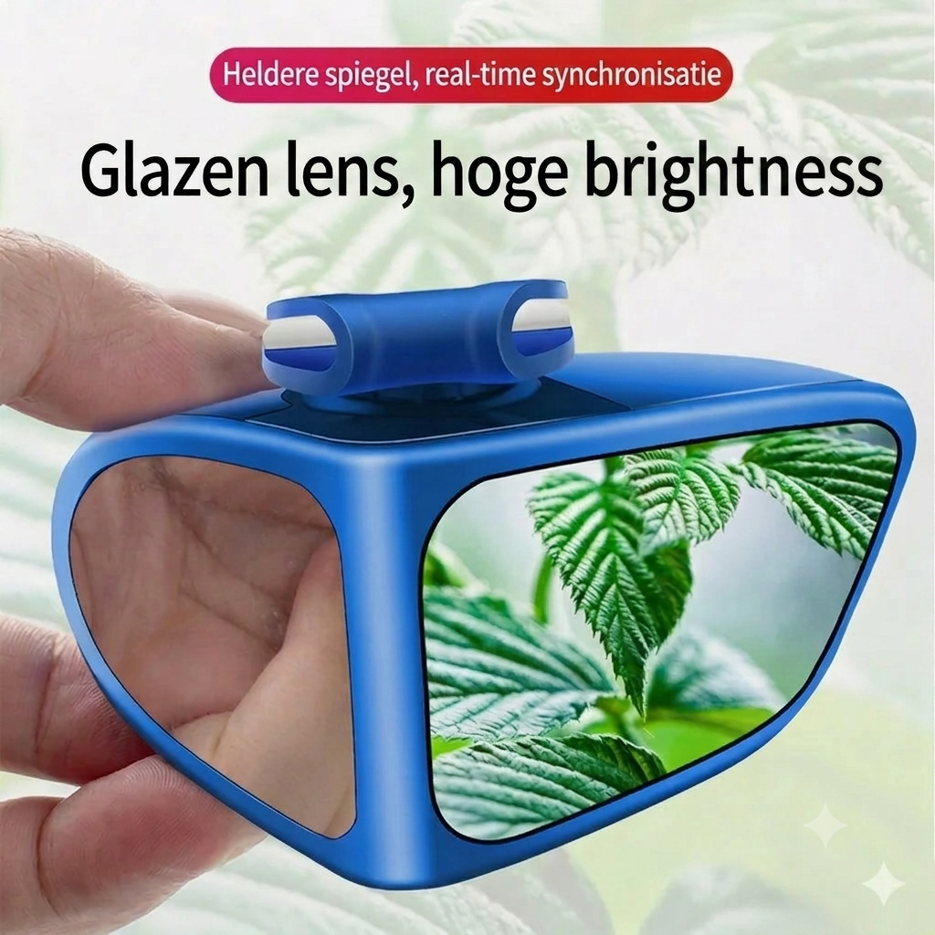 Double-lens mirror with 360° adjustable blind spot view