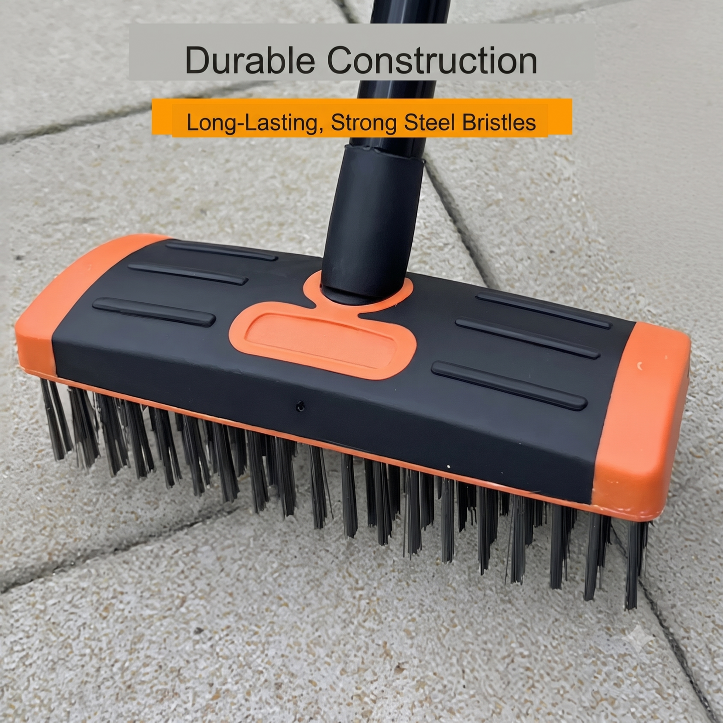 3-in-1 grout brush for patio and driveway