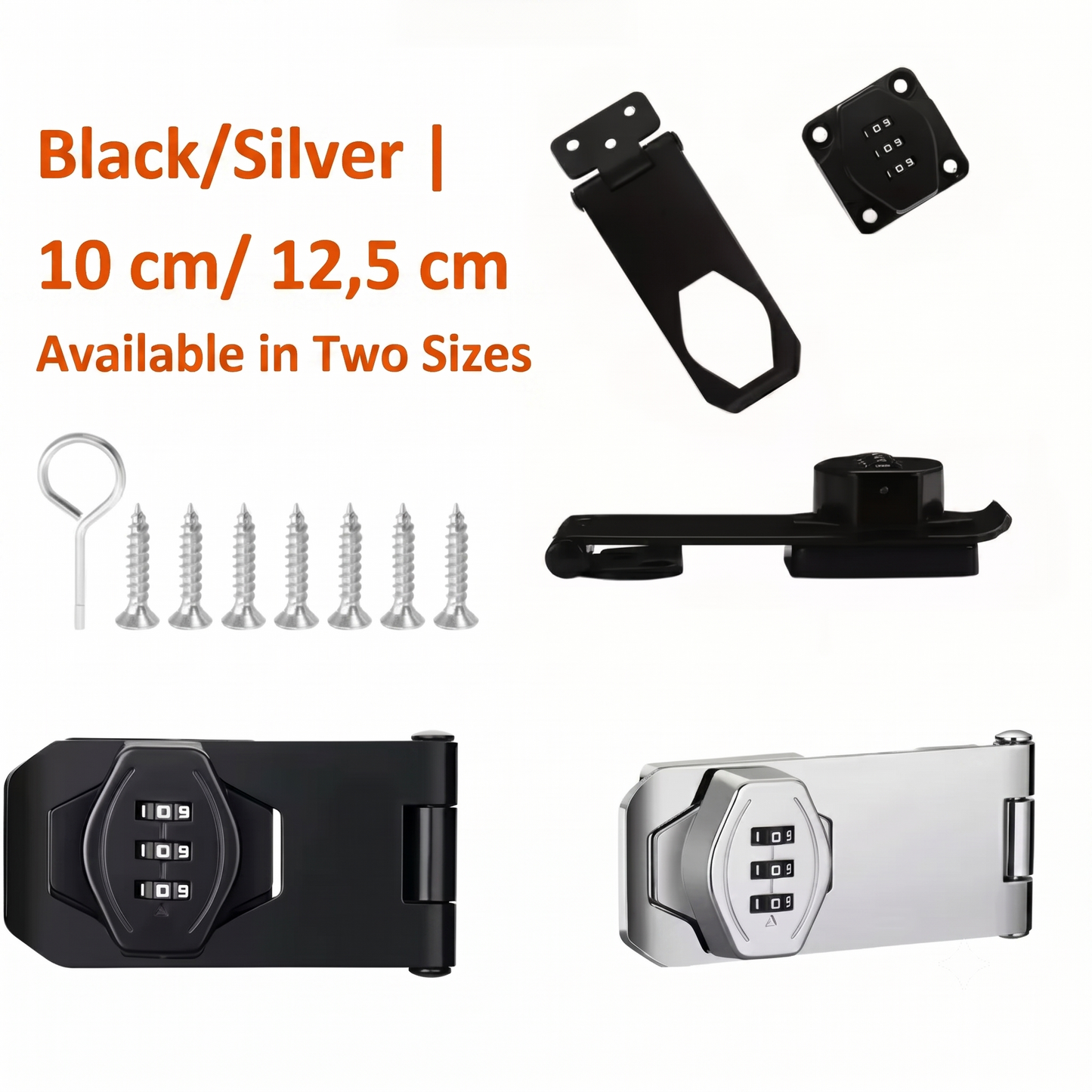 Combination lock for cabinets and doors
