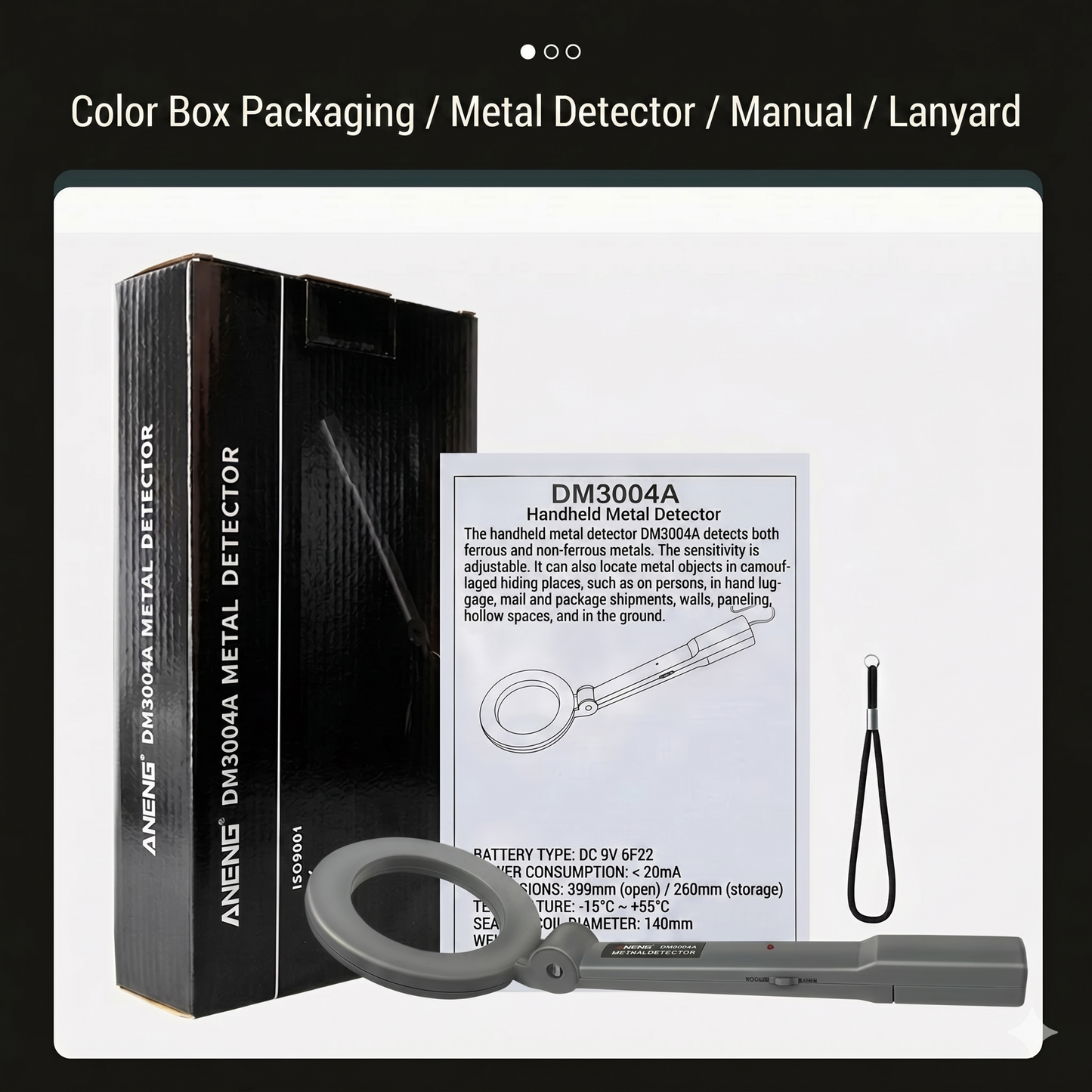 LED Flashing Alarm Metal Detector