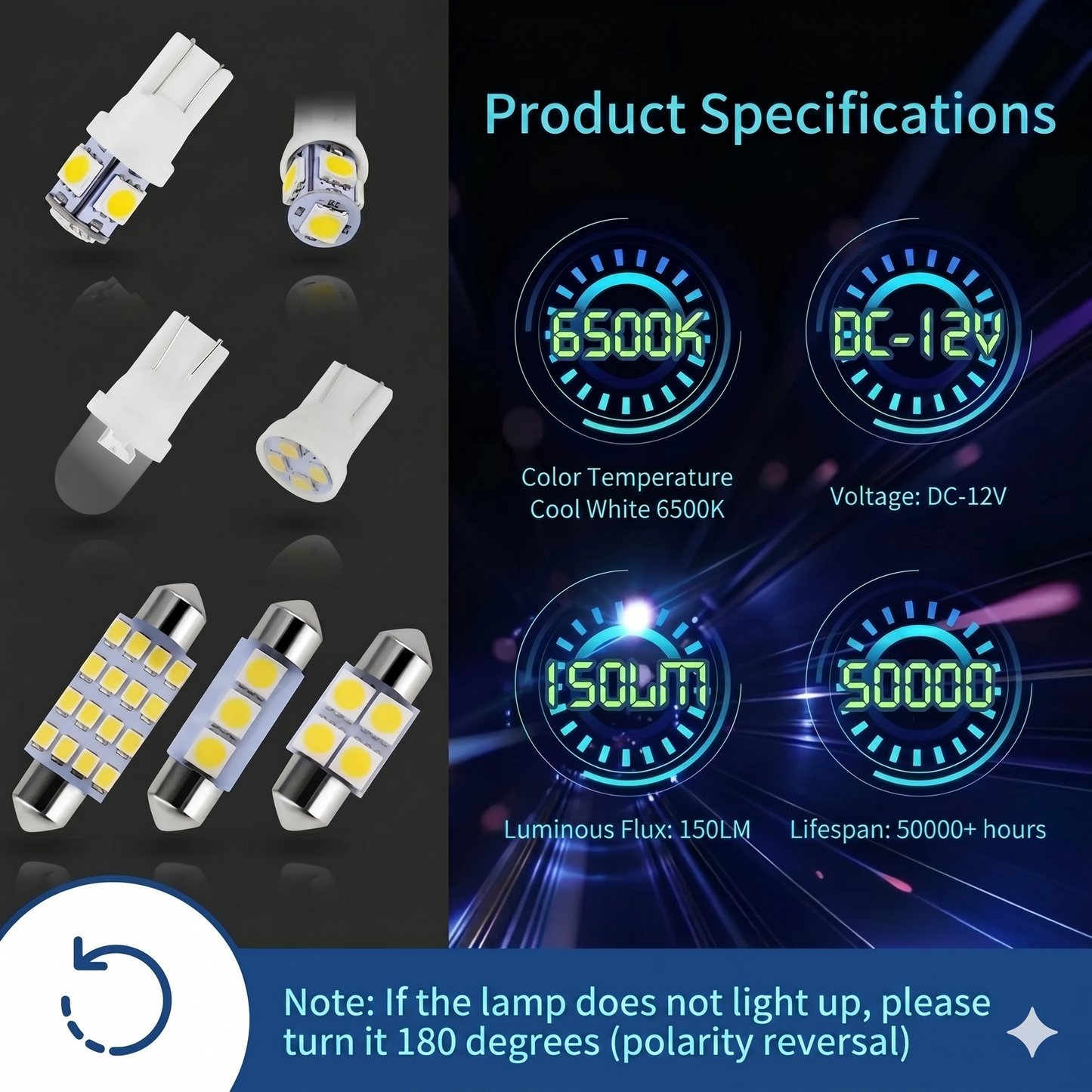 42-Piece Car Interior Lighting Set