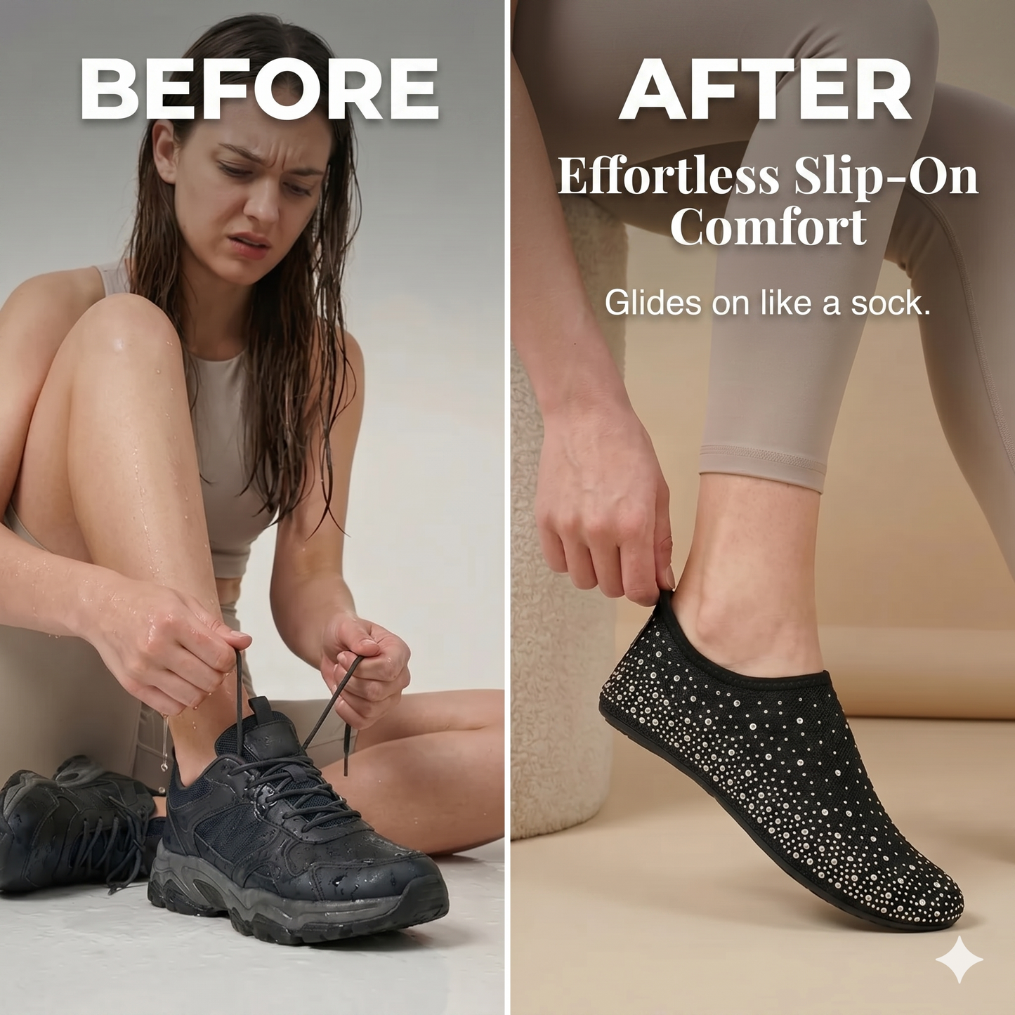 Quick-drying water shoes for beach walking
