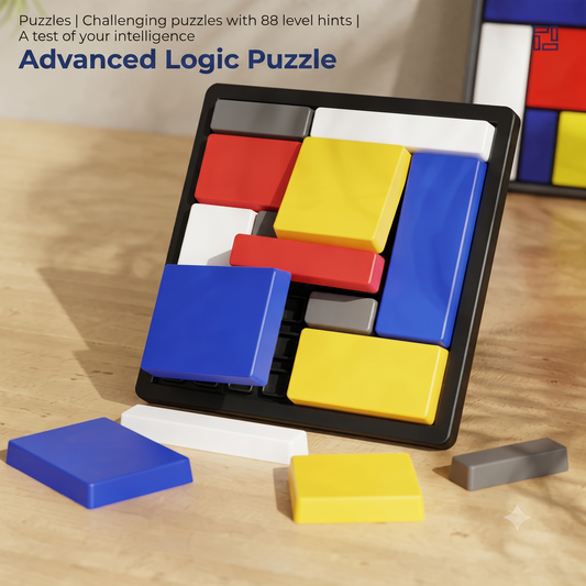 Logical thinking game with challenging puzzles