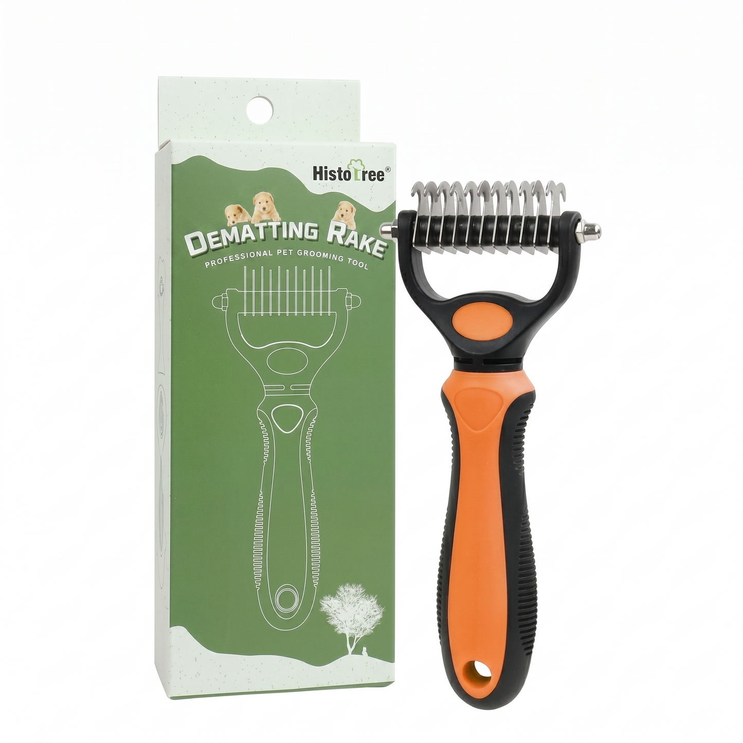 Double-sided pet hair removal brush