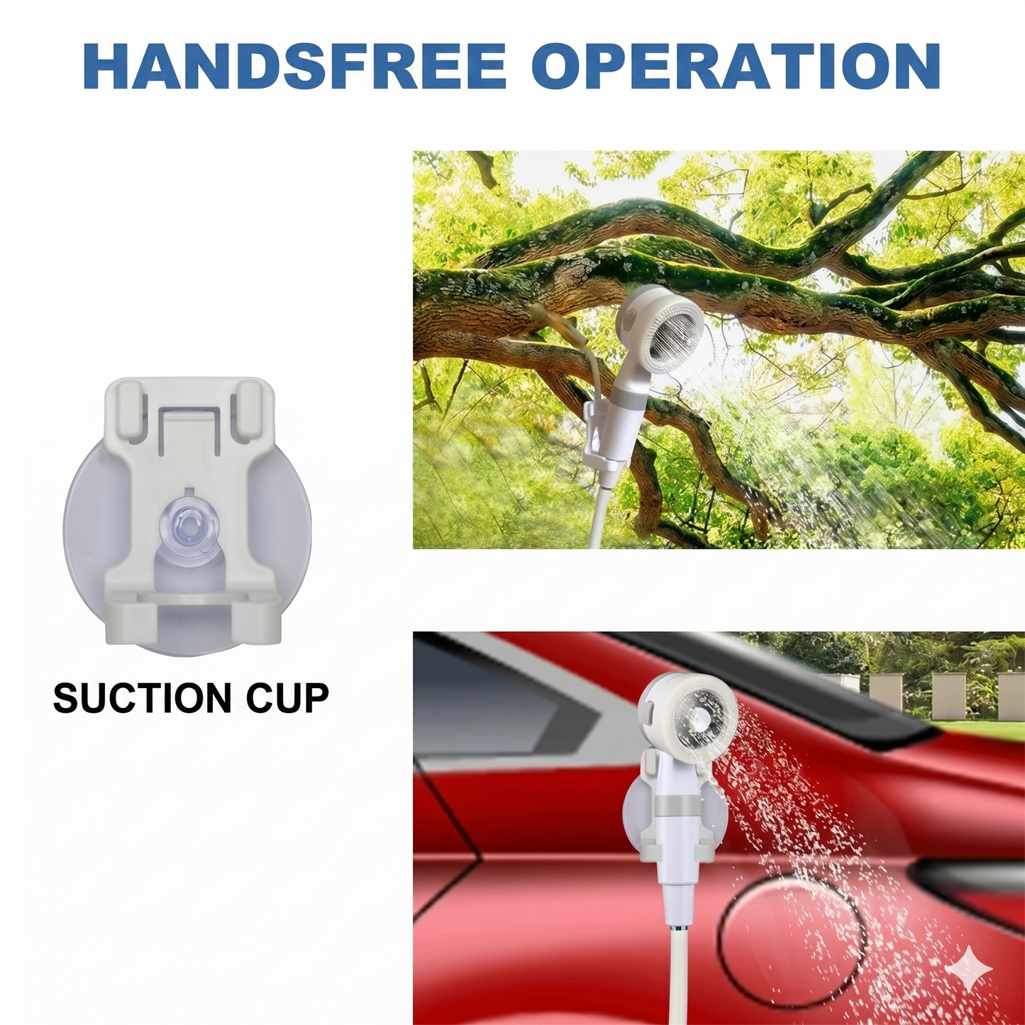 Portable camping shower with water pump