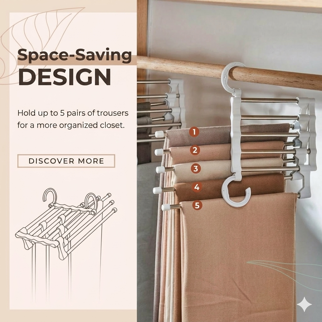 Multifunctional pants rack