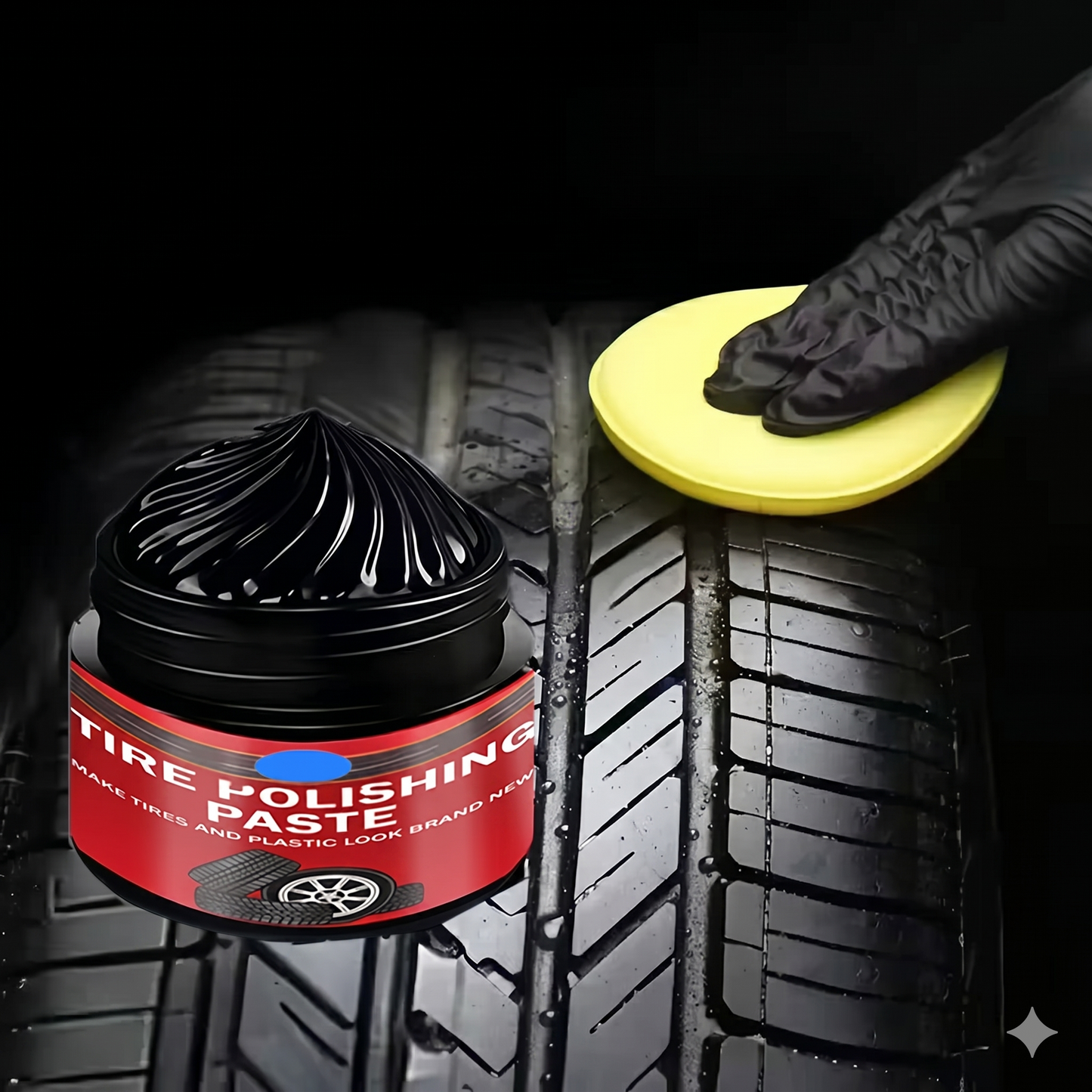 Car tire and trim restoration paste