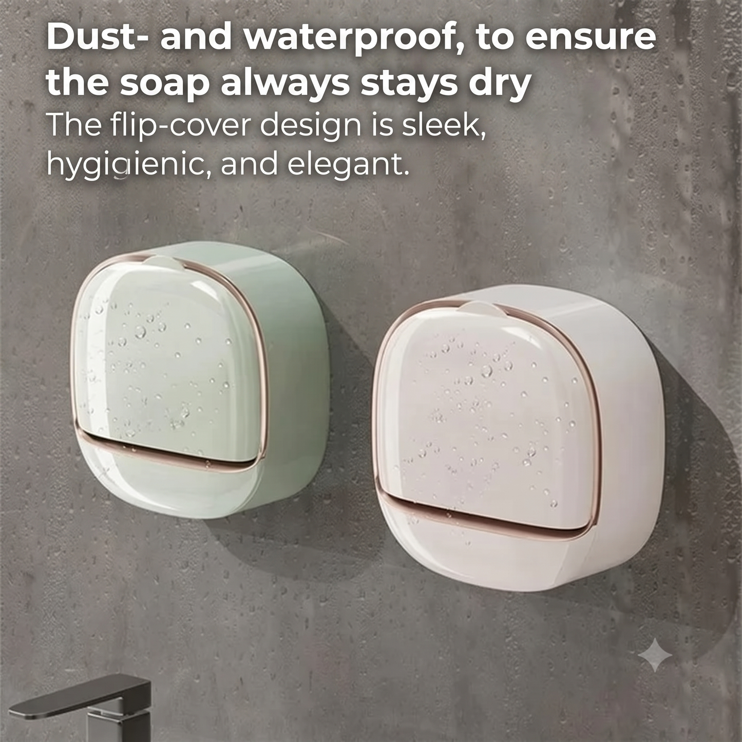 Waterproof wall-mounted soap holder