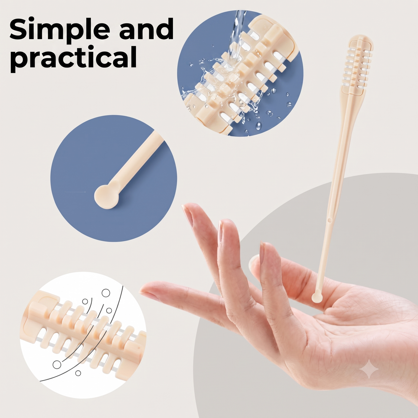 Manual nose and ear hair trimmer (10 pieces)