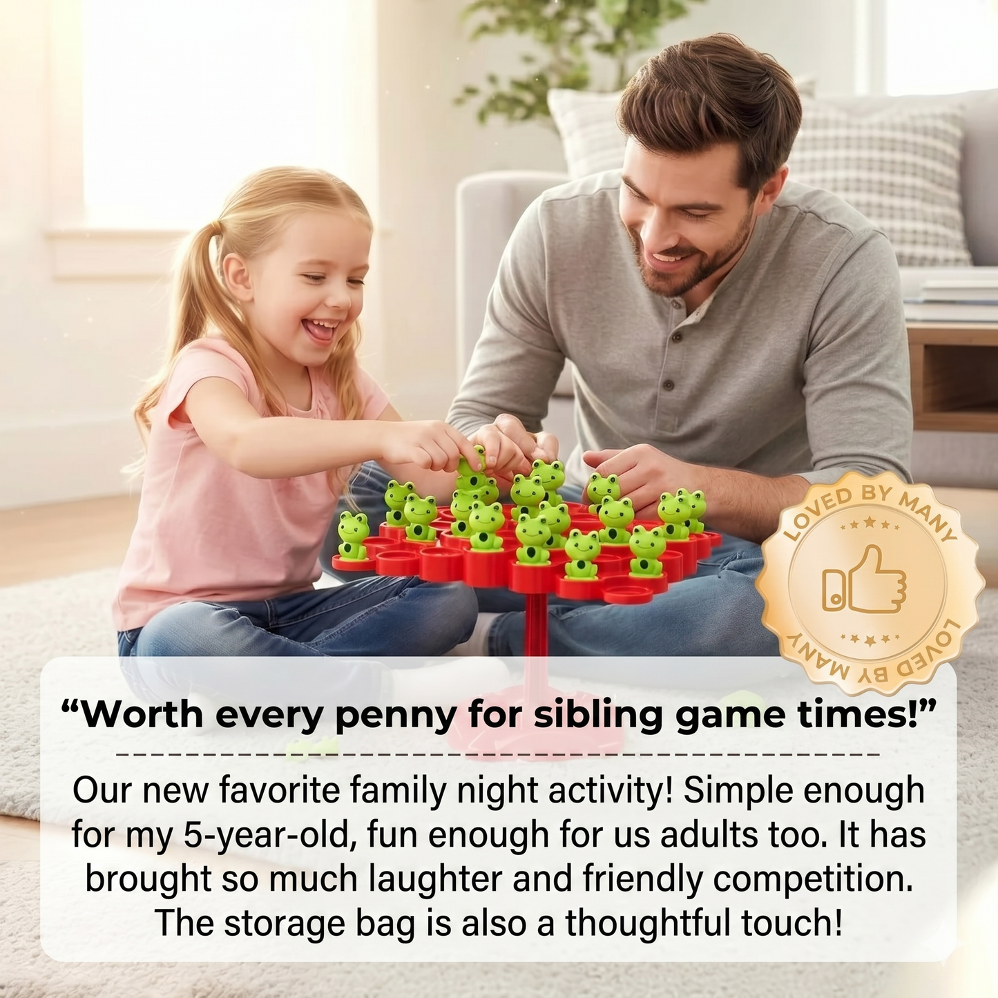 Stacking game that combines excitement, focus, and screams into a perfect family game
