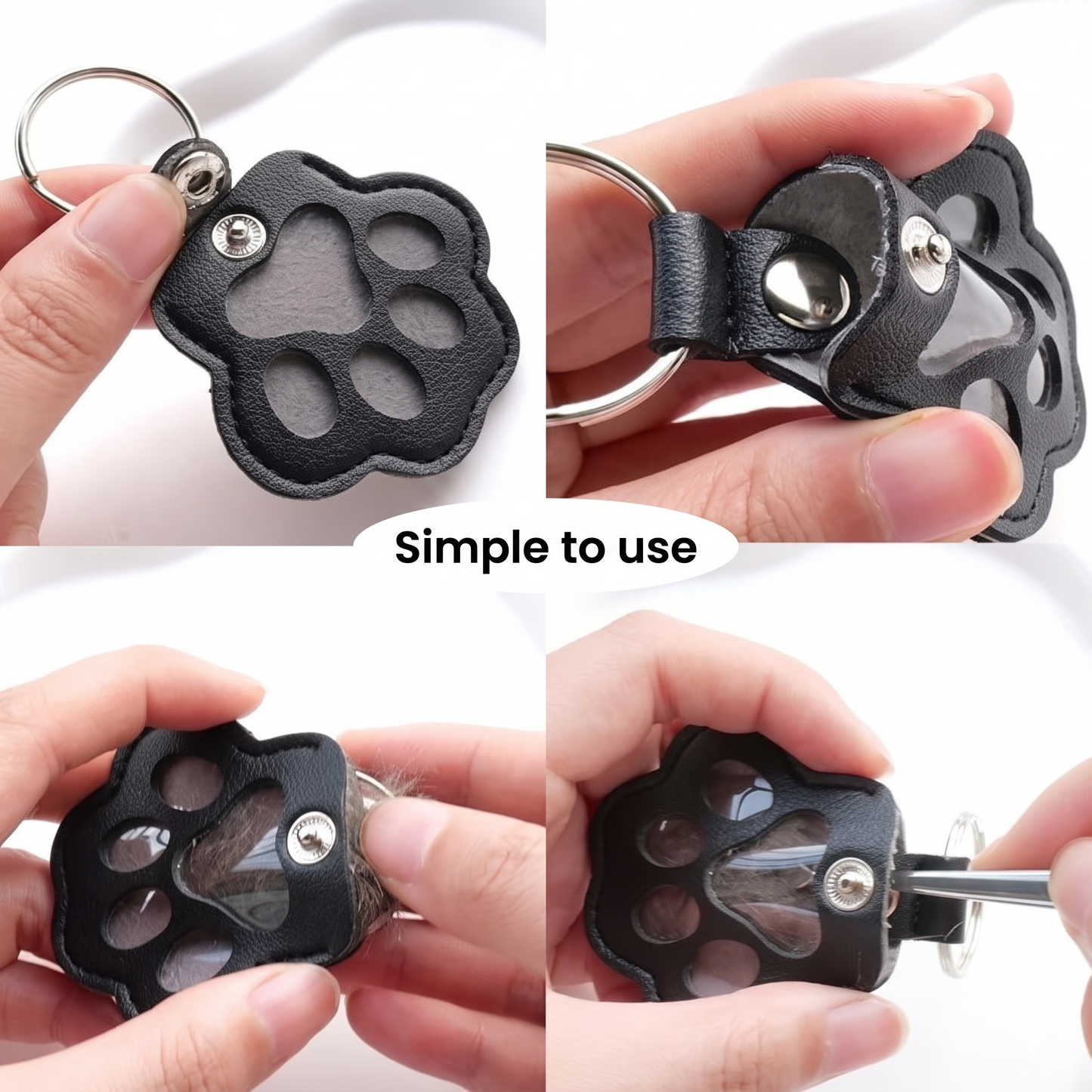 Pet memorial keychain