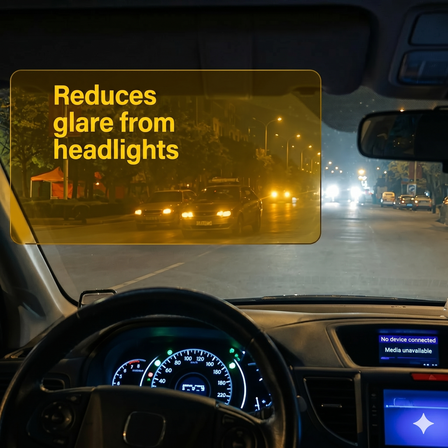 Clip-on anti-glare car visor