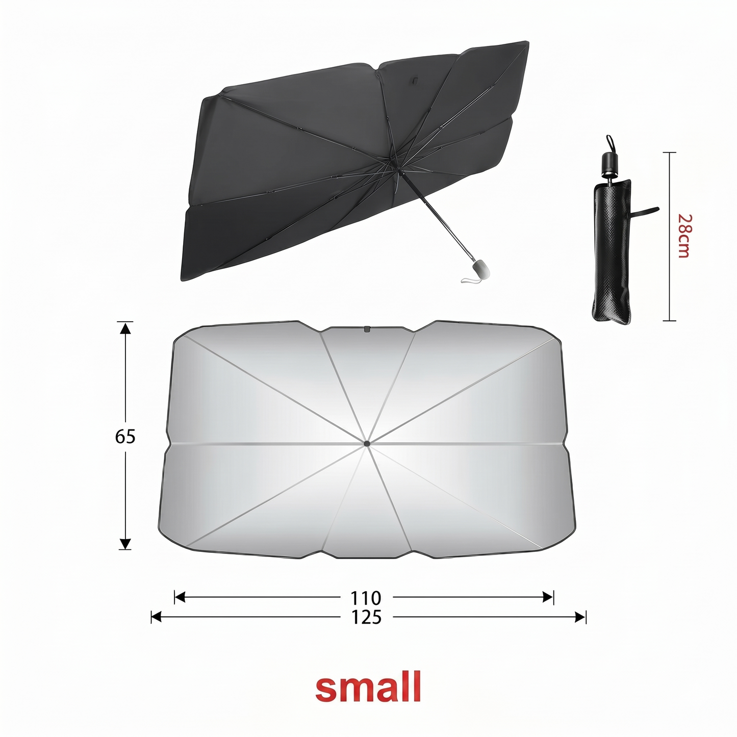 Sun protection for the car windshield