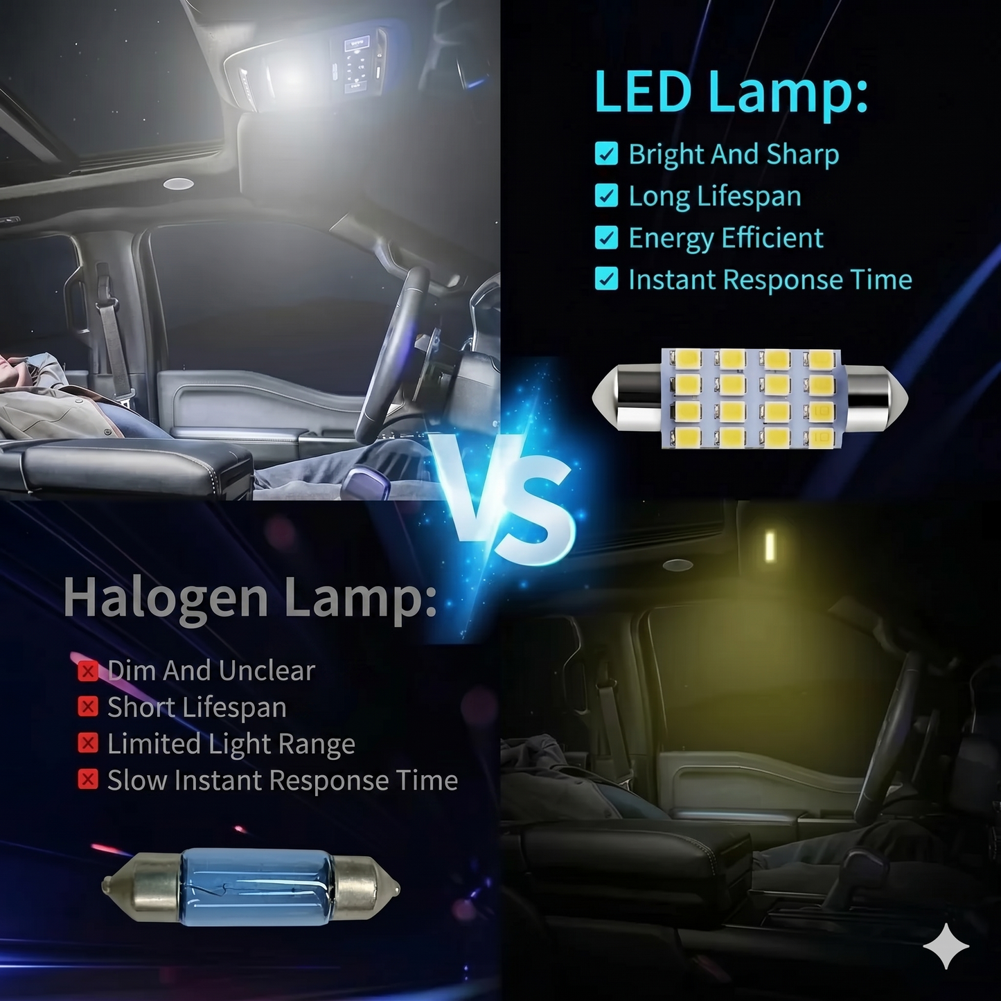 42-Piece Car Interior Lighting Set