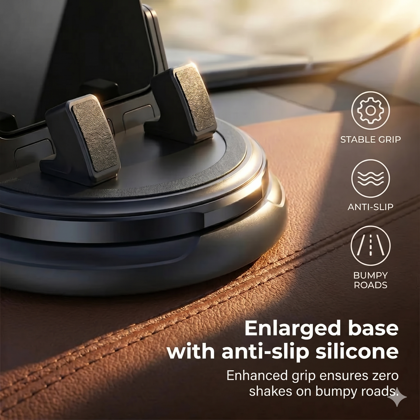 360° rotatable phone holder for dashboard