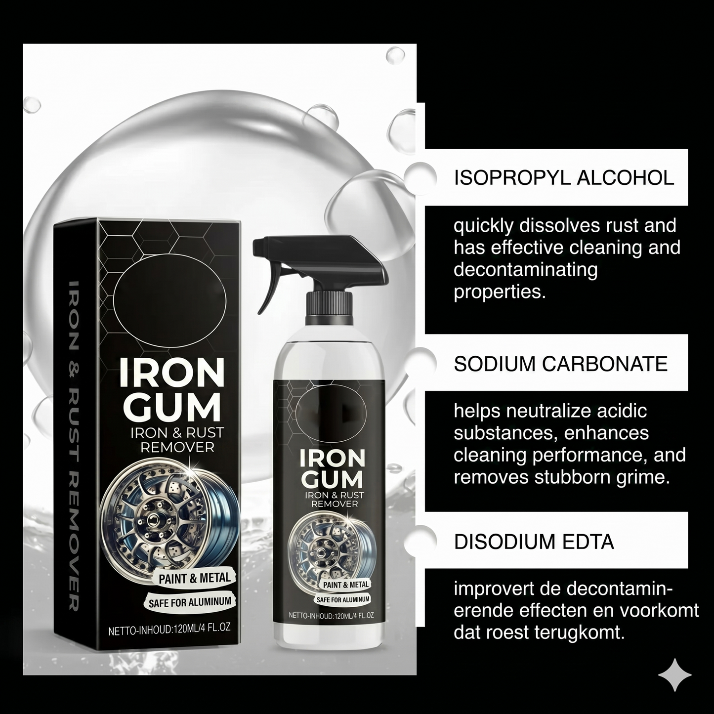 Industrial-grade rust remover