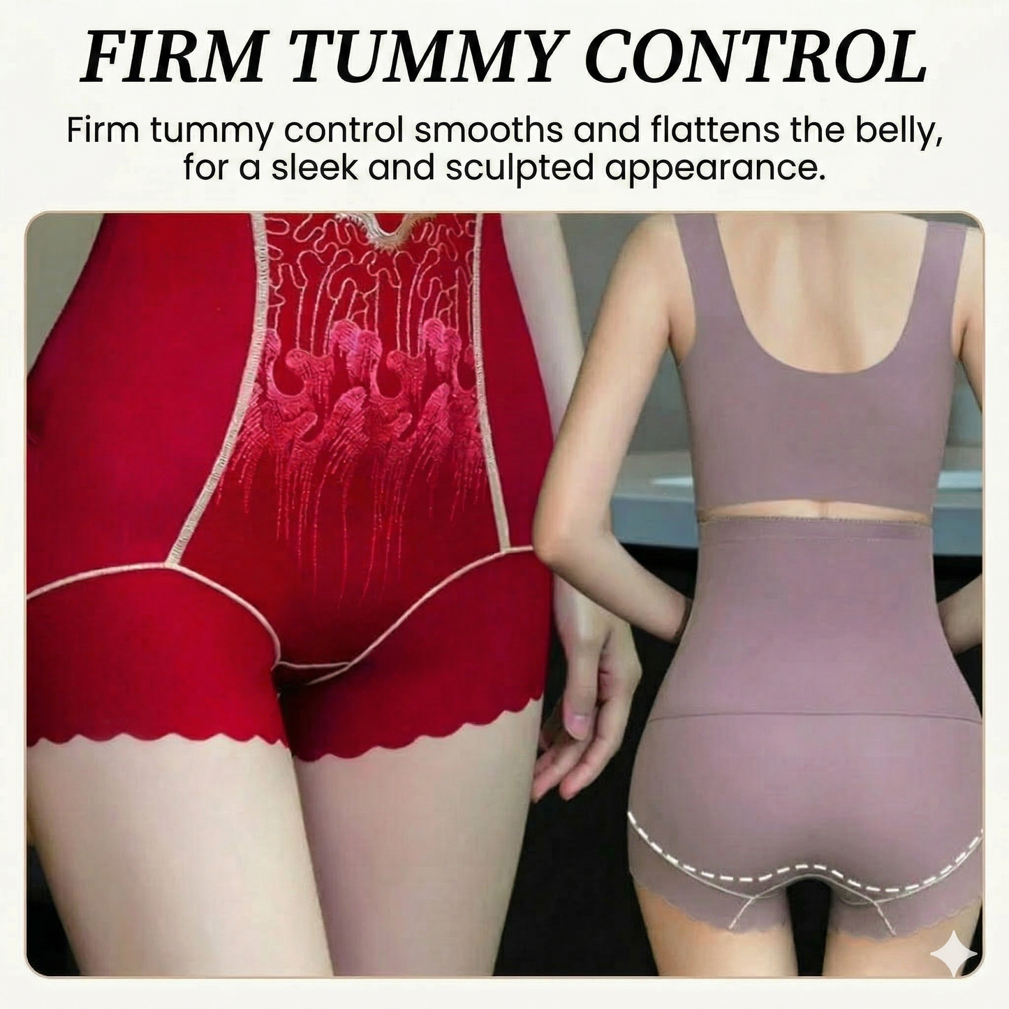 High-waisted shaping shorts for women
