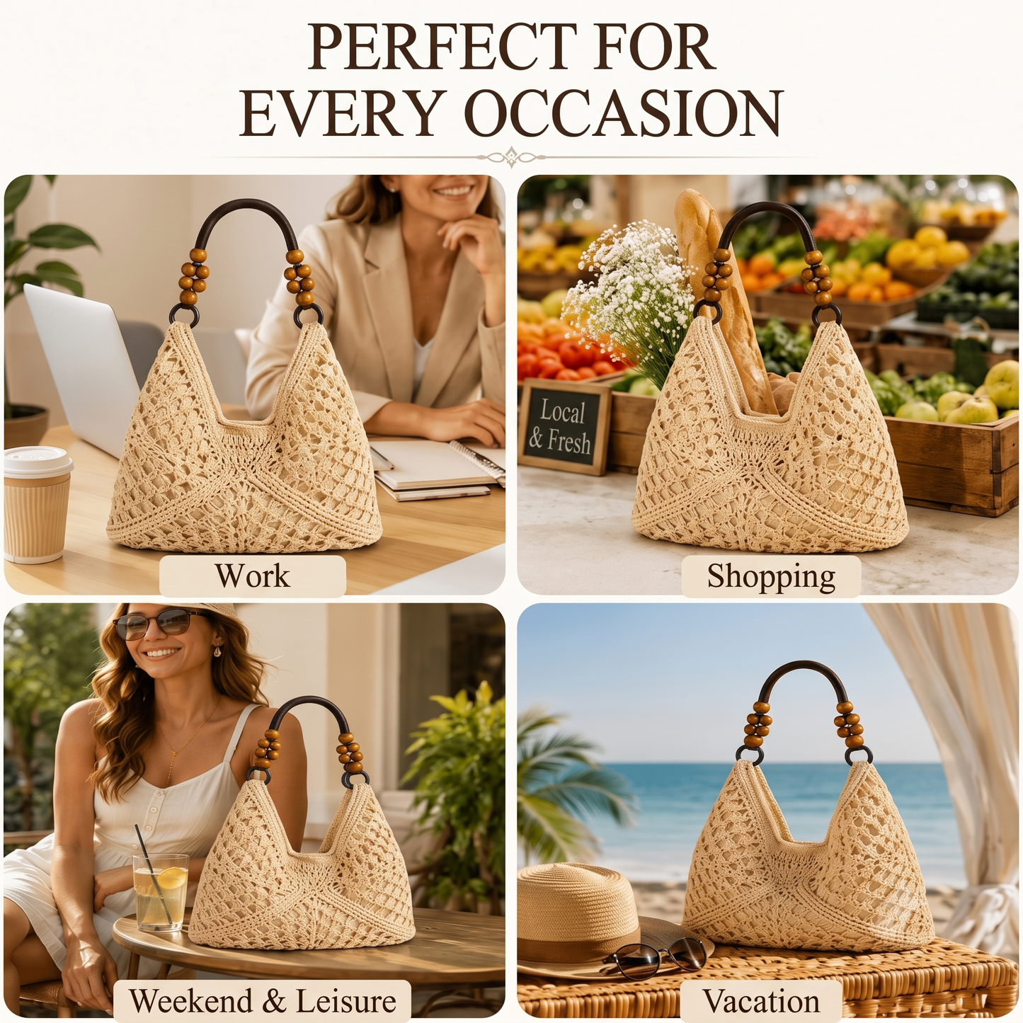 Boho Classic woven shopper bag