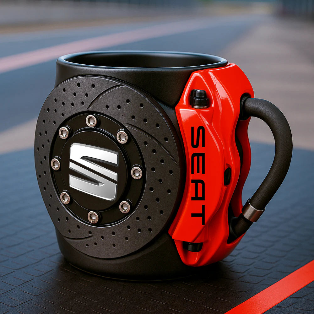BRAKE PAD MUG – THE PERFECT COFFEE CUP FOR TRUE CAR LOVERS