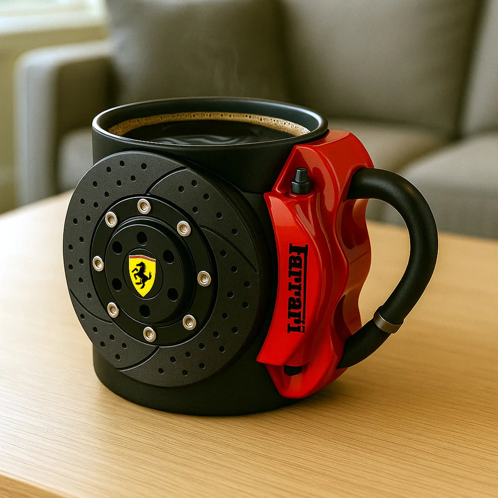 BRAKE PAD MUG – THE PERFECT COFFEE CUP FOR TRUE CAR LOVERS