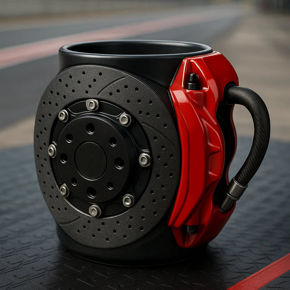 BRAKE PAD MUG – THE PERFECT COFFEE CUP FOR TRUE CAR LOVERS