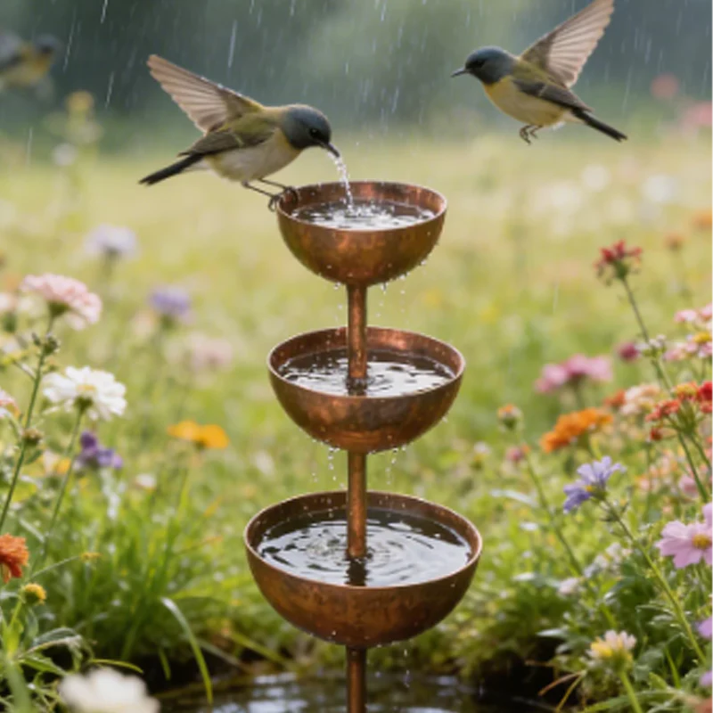 Rustic metal bird feeder