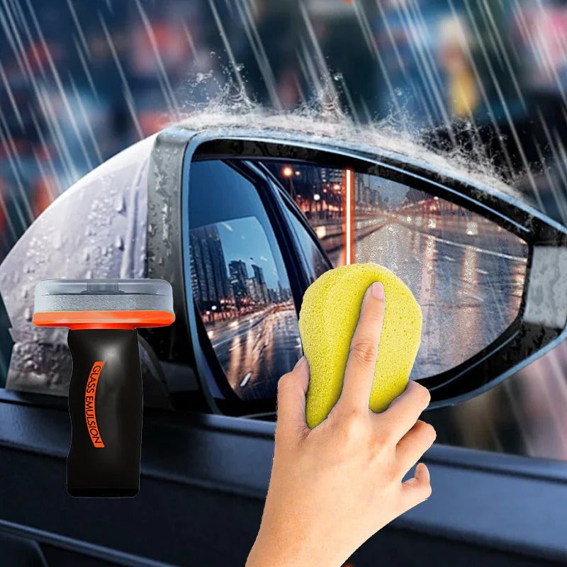Car glass side window oil film removal cleaner