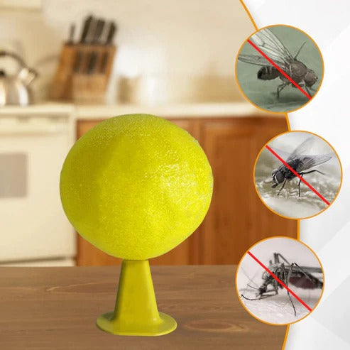 Sticky fruit fly trap ball with stand & LED