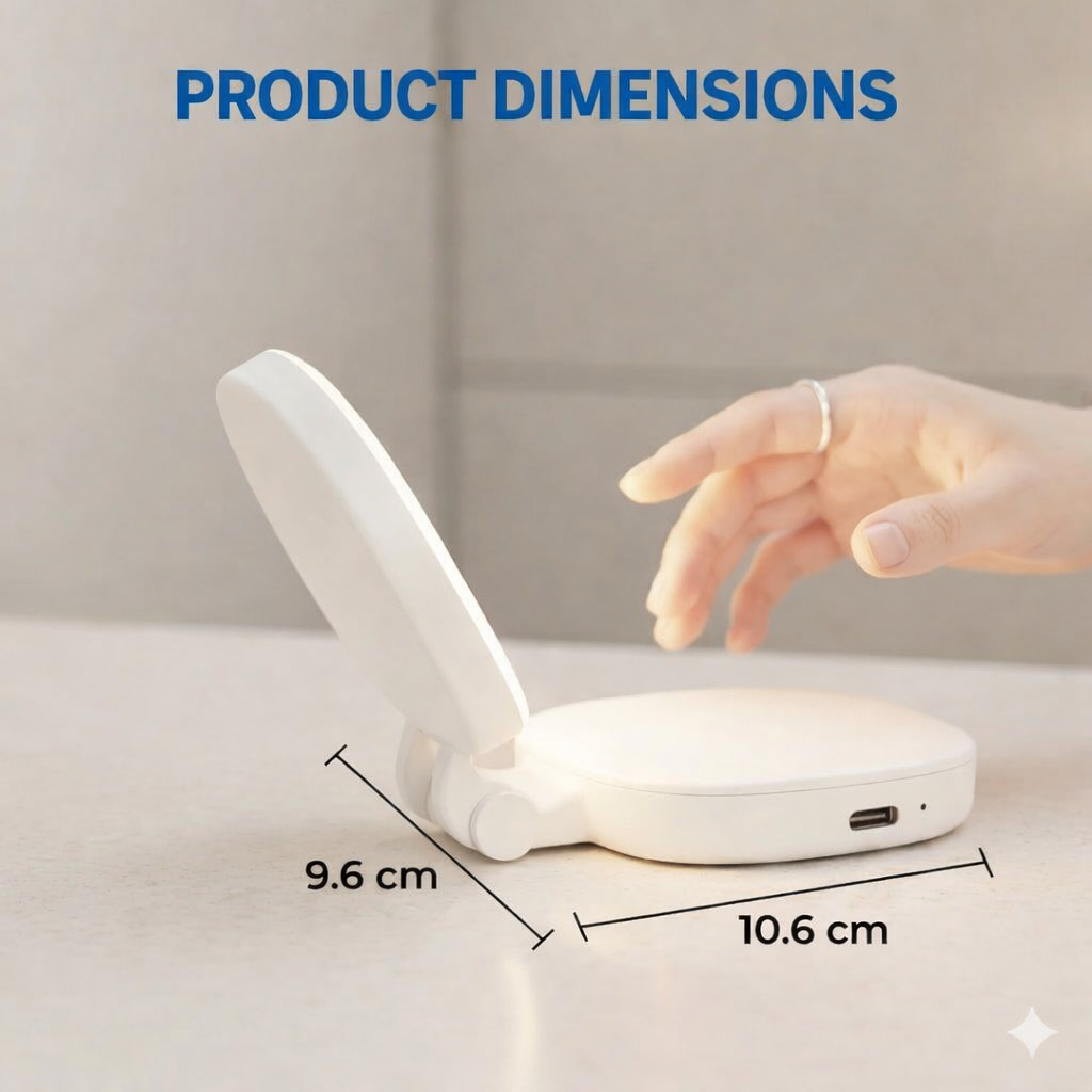 3-in-1 phone stand, mirror, and magnetic selfie fill light