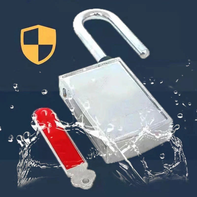 Waterproof magnetic padlock with magnetic strip