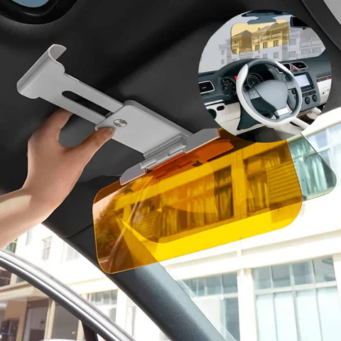 Clip-on anti-glare car visor