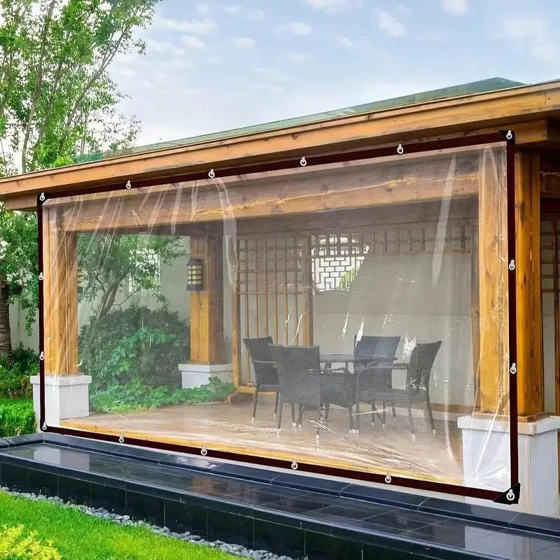 Sturdy, transparent, waterproof and insulated tarpaulin