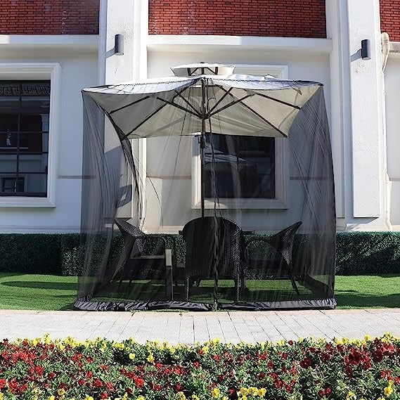 Parasol table screen