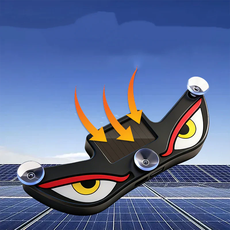 Cool solar-powered LED demon eyes